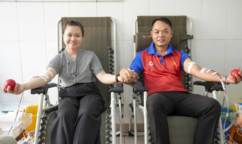 Hơn 50 đơn vị máu được tiếp nhân tại khu vực phía Nam Quảng Trị