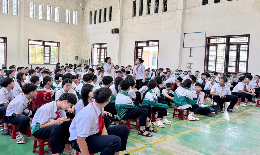 Hơn 350 em học sinh được truyền thông về phòng, chống tác hại thuốc lá