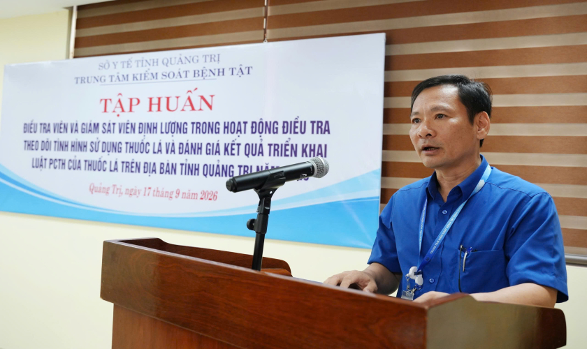 Tập huấn điều tra viên và giám sát viên trong hoạt động điều tra tình hình sử dụng thuốc lá năm 2026
