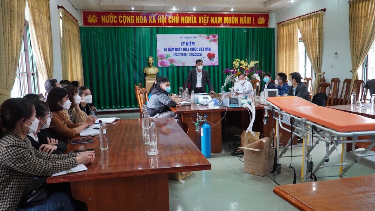 Bác sỹ Lê Thanh Tuân Phó Giám đốc Sở Y tế phát biểu tại buổi tập huấn