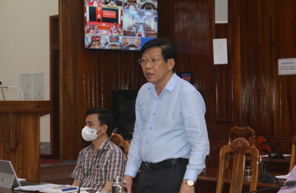 Bác sỹ Phan Thanh Hải Phó Giám đốc Sở Y tế phát biểu tại hội nghịjpg