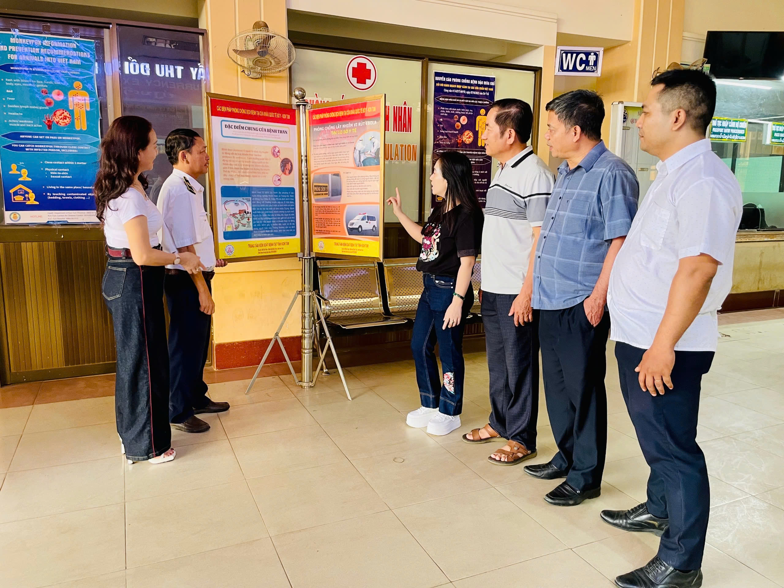 Đoàn công tác thăm trạm kiểm dịch Y tế Quốc tế tại cửa khẩu Bờ Y tỉnh Kon Tum 2024jpg