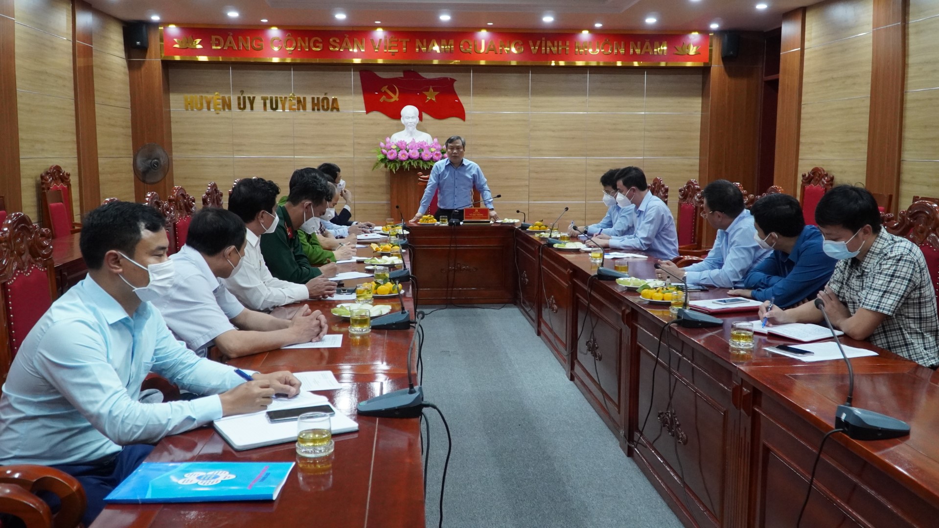 Đồng chí Bí thư Tỉnh ủy Vũ Đại Thắng phát biểu chỉ đạo tại buổi làm việc